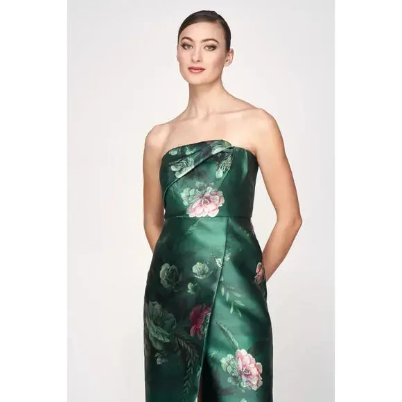 NEW, Kay Unger Adeline Midi Dress in Green Sz 16 #MD1434 - Picture 4 of 9